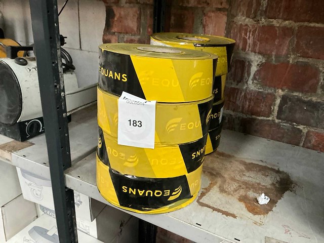 Veiligheidslint zwart-geel (8x) - afbeelding 1 van  2