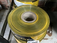 Veiligheidslint zwart-geel (8x) - afbeelding 2 van  2