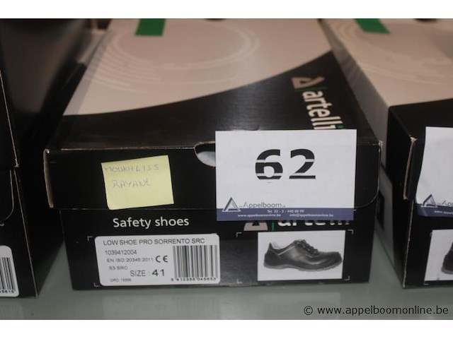 Veiligheidsschoenen, artelli, low shoe pro sorrento src, maat 41, gebruikt - afbeelding 1 van  2