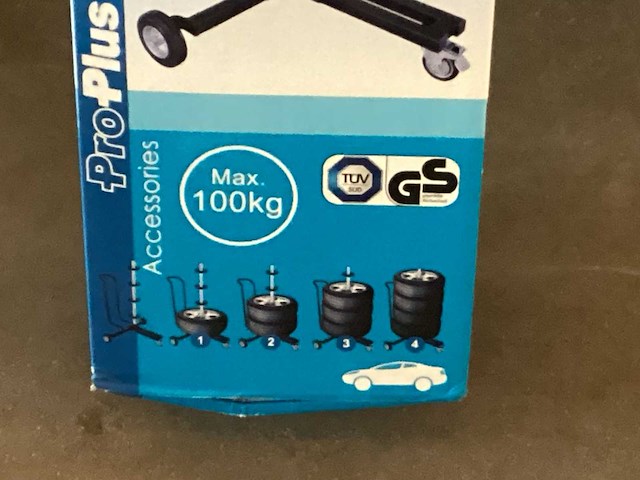 Velgenstandaard, verrijdbaar, 100kg - afbeelding 2 van  4