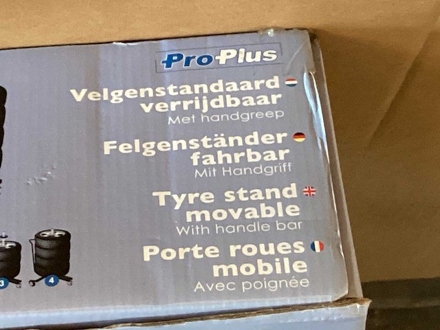 Velgenstandaard, verrijdbaar, 100kg - afbeelding 2 van  3