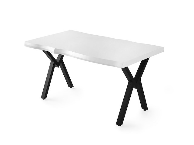 Vella eettafel | 140x75x80 cm | wit melamine - afbeelding 4 van  4