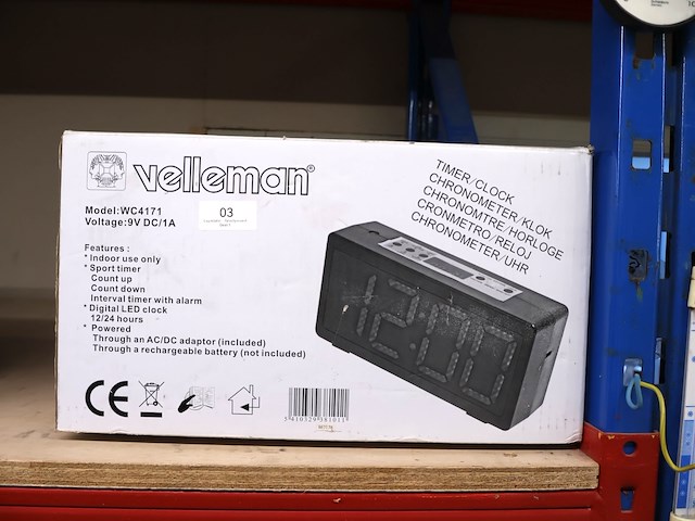 Velleman klok - afbeelding 1 van  3