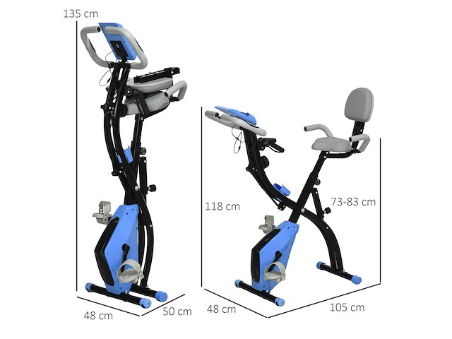 Vélo d'appartement pliable, vélo d'exercice, home traîner pour adultes - afbeelding 4 van  8