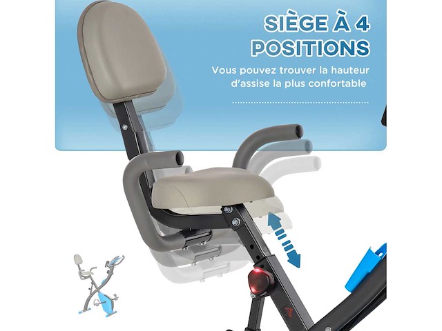 Vélo d'appartement pliable, vélo d'exercice, home traîner pour adultes - afbeelding 6 van  8