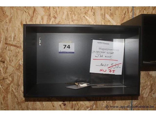 Veneto f2k10104 tz opst. cube hangkastje open hoogte 36,8cm - uitvoering nero - afbeelding 1 van  1