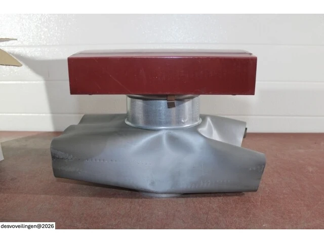 Ventilair metalen dakkap rood 150mm - afbeelding 3 van  5