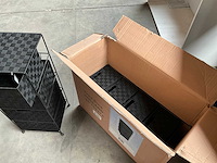 Vepa bins metalen opbergrek met 4 zwarte mandjes (2x) - afbeelding 5 van  6