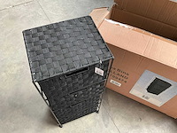 Vepa bins metalen opbergrek met 4 zwarte mandjes (2x) - afbeelding 2 van  6
