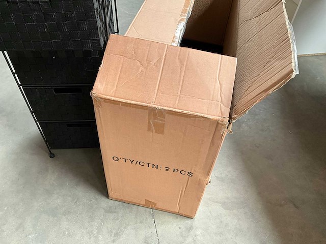 Vepa bins metalen opbergrek met 4 zwarte mandjes (2x) - afbeelding 6 van  6