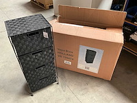Vepa bins metalen opbergrek met 4 zwarte mandjes (2x) - afbeelding 1 van  3