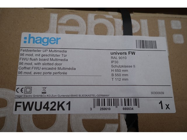 Verdeelkast hager - afbeelding 2 van  2