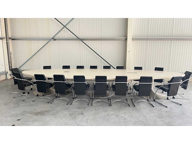 Vergadertafel + 18 stoelen - vergaderset - afbeelding 18 van  24