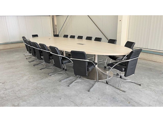 Vergadertafel + 18 stoelen - vergaderset - afbeelding 19 van  24
