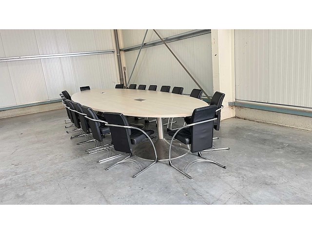 Vergadertafel + 18 stoelen - vergaderset - afbeelding 22 van  24