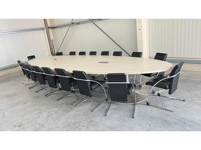 Vergadertafel + 18 stoelen - vergaderset - afbeelding 23 van  24