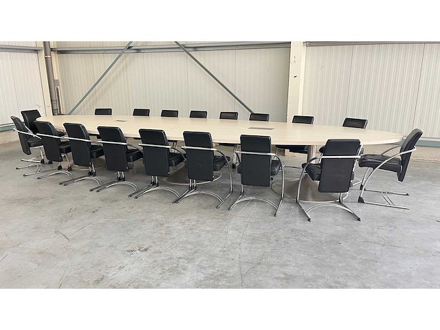 Vergadertafel + 18 stoelen - vergaderset - afbeelding 24 van  24