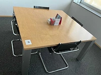 Vergadertafel + (5x) stoel - afbeelding 2 van  5