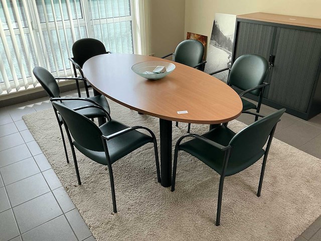 Vergadertafel + 6 stoelen - afbeelding 1 van  3