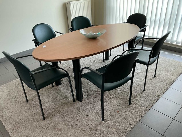 Vergadertafel + 6 stoelen - afbeelding 2 van  3