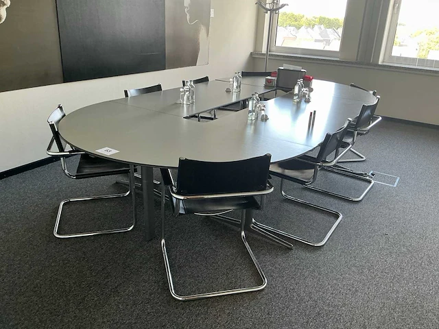 Vergadertafel + (8x) stoel - afbeelding 1 van  5