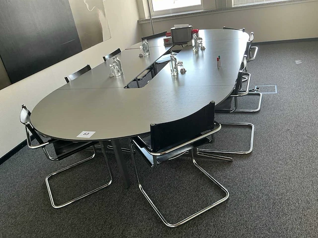 Vergadertafel + (8x) stoel - afbeelding 2 van  5