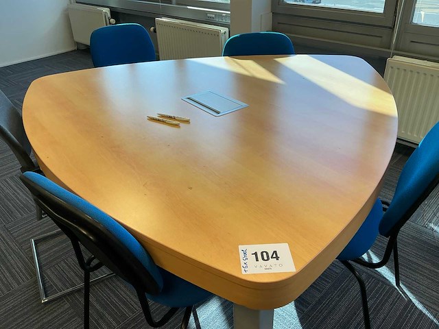 Vergadertafel + stoel (5x) - afbeelding 3 van  7