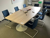 Vergadertafel + stoel (7x) - afbeelding 1 van  8