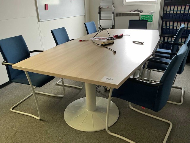 Vergadertafel + stoel (7x) - afbeelding 3 van  8