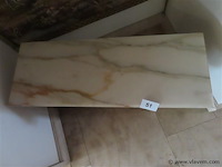 Verguld bankje met marmeren blad - afbeelding 3 van  4