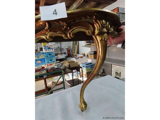 Verguld consoletafeltje - afbeelding 2 van  3