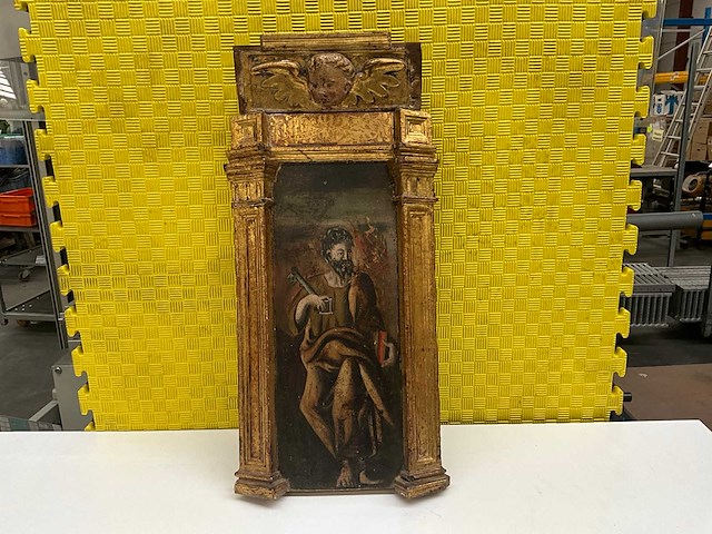 Verguld houten architectonisch kader - afbeelding 1 van  6