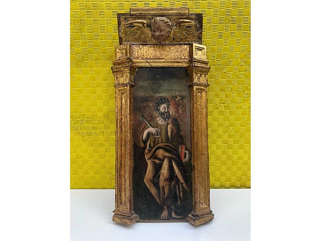 Verguld houten architectonisch kader - afbeelding 2 van  6