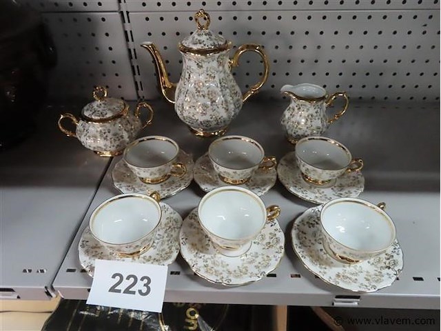 Verguld serviesje 15-delig - afbeelding 1 van  4