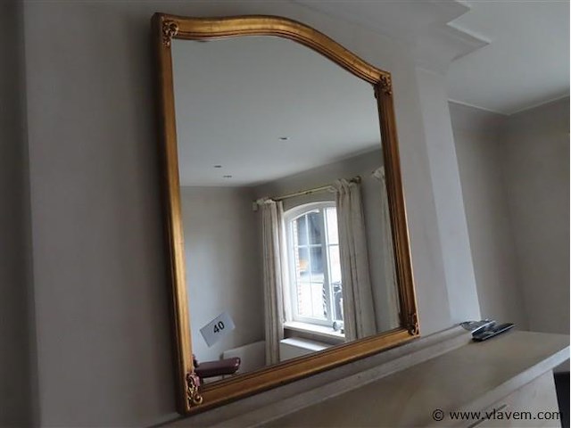 Vergulde spiegel 74x88cm - afbeelding 1 van  3