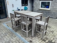 Verhoogd terrastafel met barkrukken - afbeelding 3 van  10