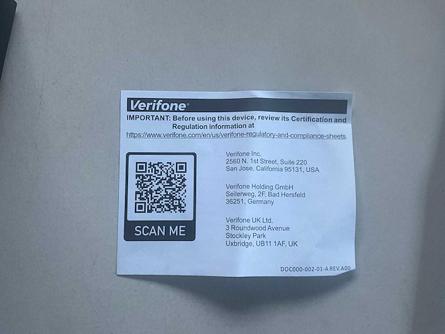 Verifone v400m betaalterminal - afbeelding 9 van  11