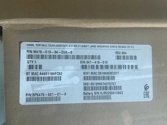 Verifone v400m betaalterminal - afbeelding 4 van  5