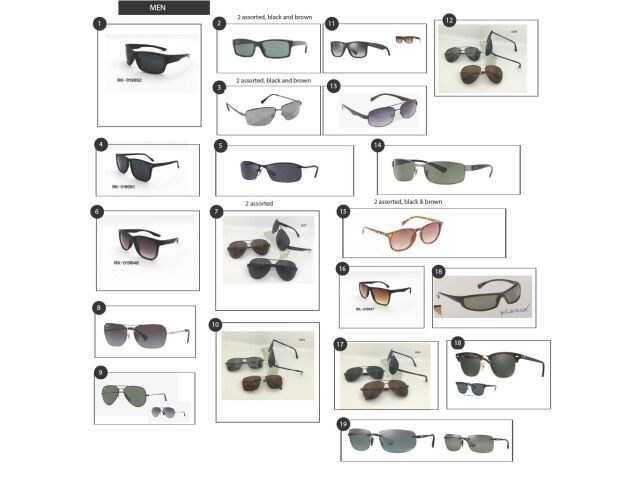 Verkoopset aubane zonnebrillen (744 zonnebrillen) incl acc en verkoopdisplays - afbeelding 5 van  10