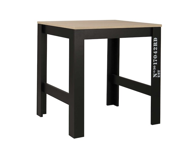 Verlengbare bartafel exit 91/131x80 - lichte eik/zwart - afbeelding 1 van  7
