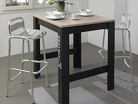 Verlengbare bartafel exit 91/131x80 - lichte eik/zwart - afbeelding 2 van  7