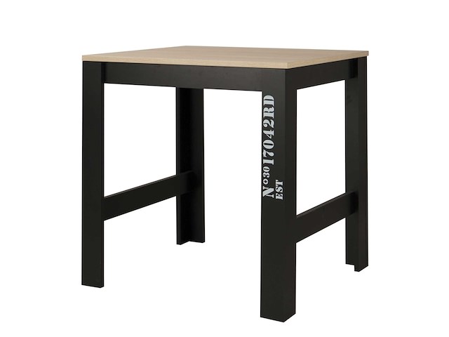 Verlengbare bartafel exit 91/131x80 - lichte eik/zwart - afbeelding 3 van  7