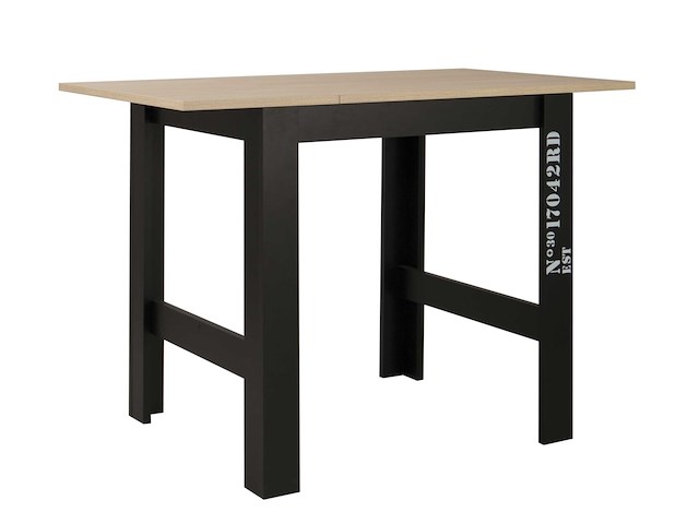 Verlengbare bartafel exit 91/131x80 - lichte eik/zwart - afbeelding 5 van  7