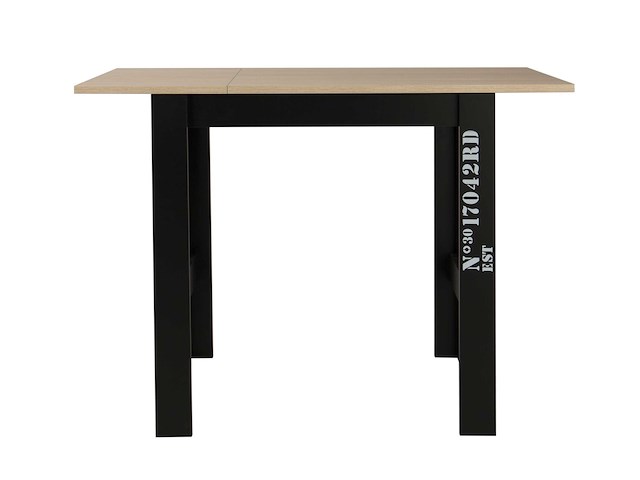 Verlengbare bartafel exit 91/131x80 - lichte eik/zwart - afbeelding 6 van  7