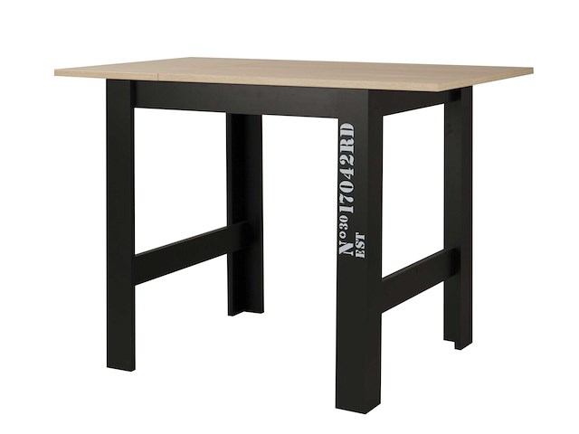 Verlengbare bartafel exit 91/131x80 - lichte eik/zwart - afbeelding 7 van  7