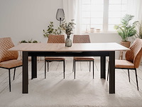 Verlengbare eettafel birma - 160/200x80x75cm - artisan eik/zwart - afbeelding 3 van  7