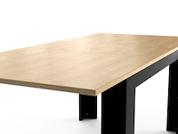 Verlengbare eettafel craig 160/200 x 90 cm-hamilton eik/matzwart - afbeelding 4 van  7