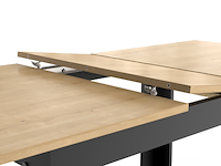 Verlengbare eettafel craig 160/200 x 90 cm-hamilton eik/matzwart - afbeelding 5 van  7