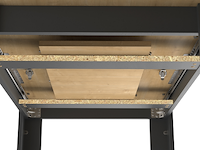 Verlengbare eettafel craig 160/200 x 90 cm-hamilton eik/matzwart - afbeelding 6 van  7