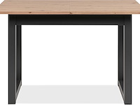 Verlengbare eettafel damon 120/160x90 - eik/antraciet - afbeelding 2 van  7